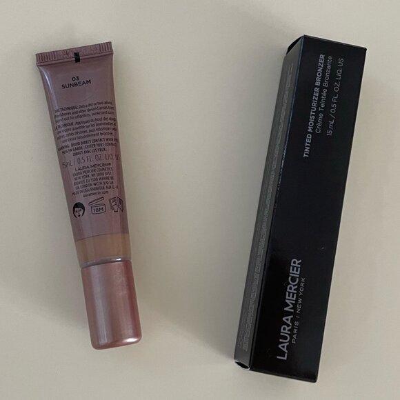 Laura Mercier Tinted Moisturizer Bronzer 03 Sunbeam 15ml Full Size New - Picture 3 of 9